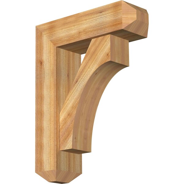 Ekena Millwork Westlake Craftsman Rough Sawn Bracket w/ Offset Brace, Western Red Cedar, 8"W x 26"D x 34"H BKT0806X26X34WTL04RWR - main